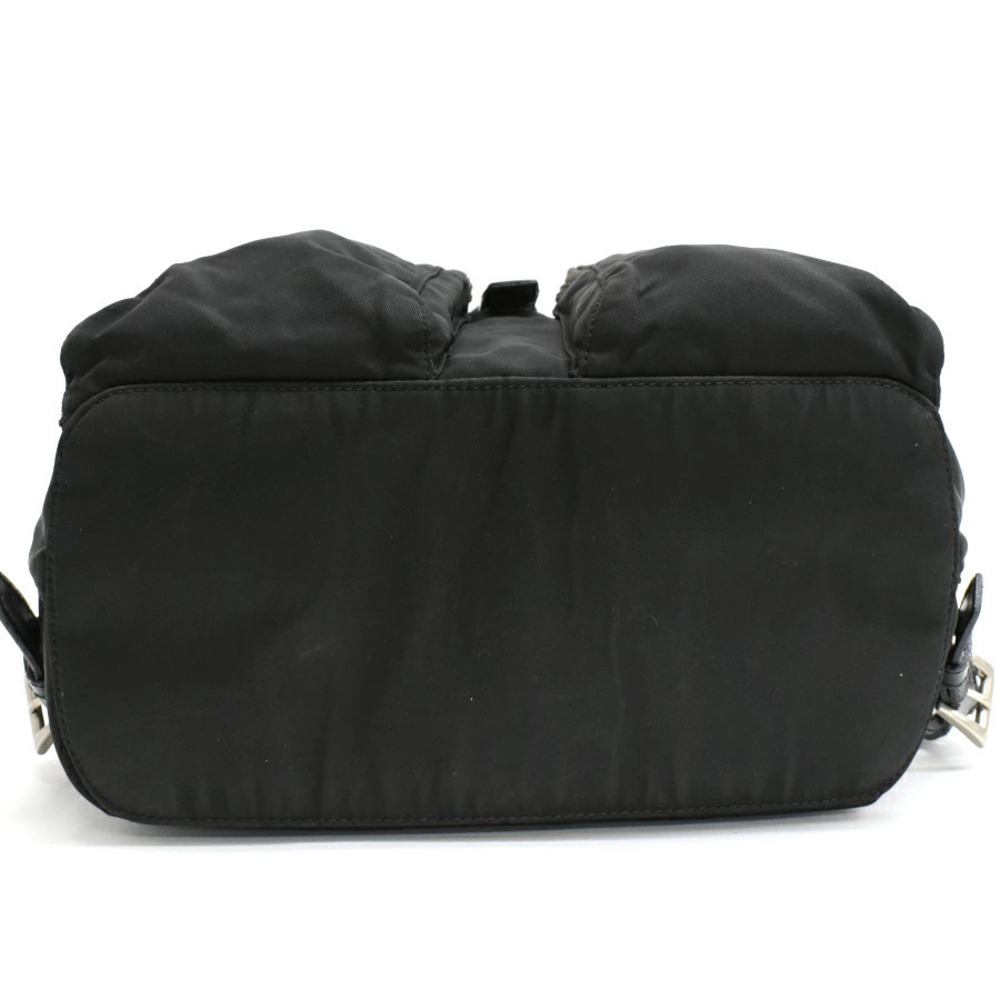 Prada Backpack Rucksack Black Triangle Plate - Picture 4 of 8